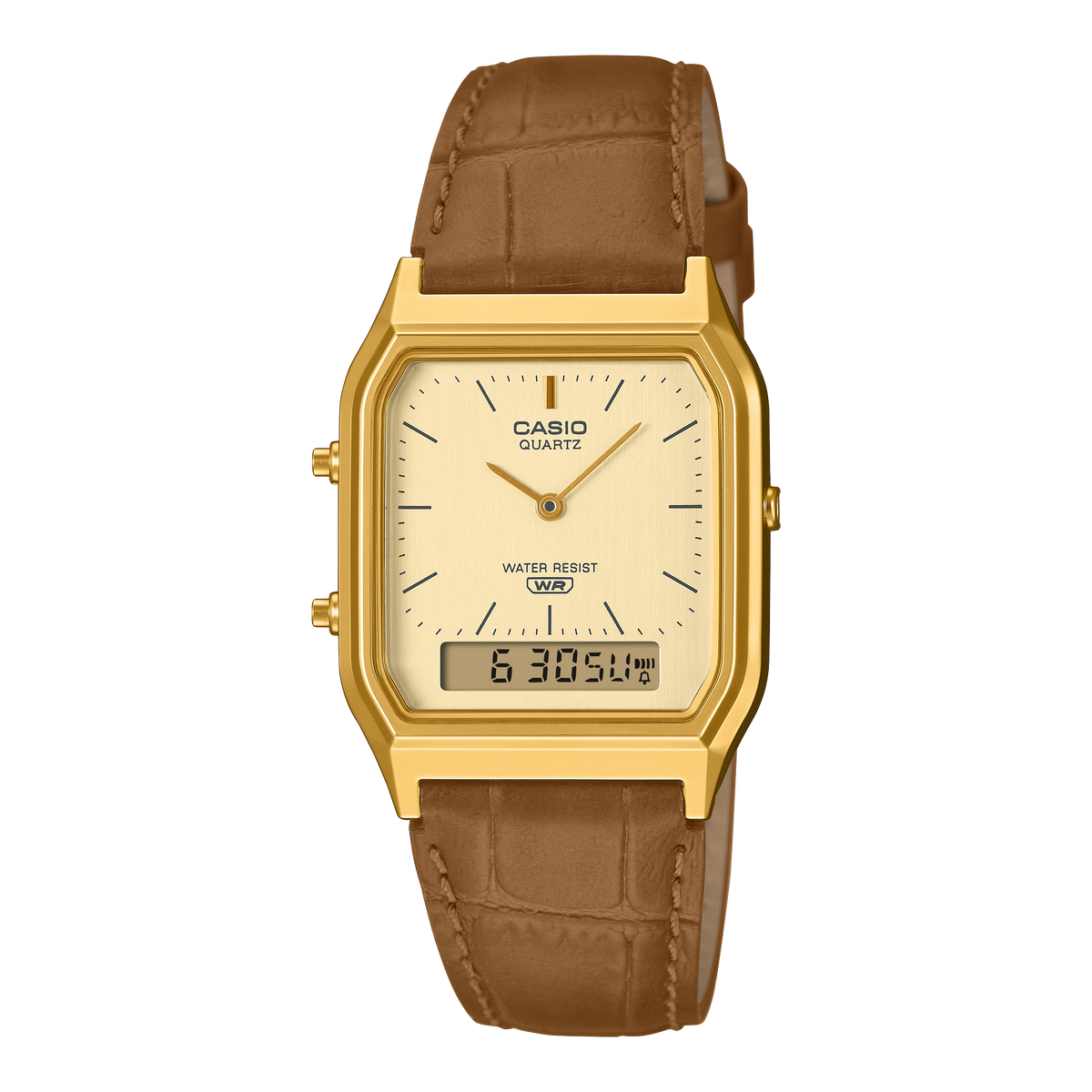 Casio Vintage AQ-230EGL-9A – front three-quarter view
