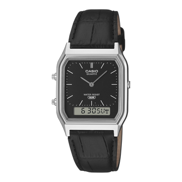 Casio Vintage AQ-230EL-1A – front three-quarter view