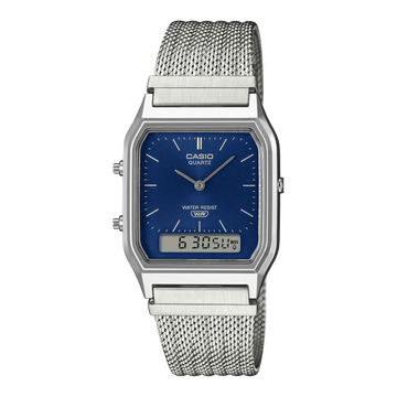 Casio Vintage AQ-230EM-2A – front three-quarter view