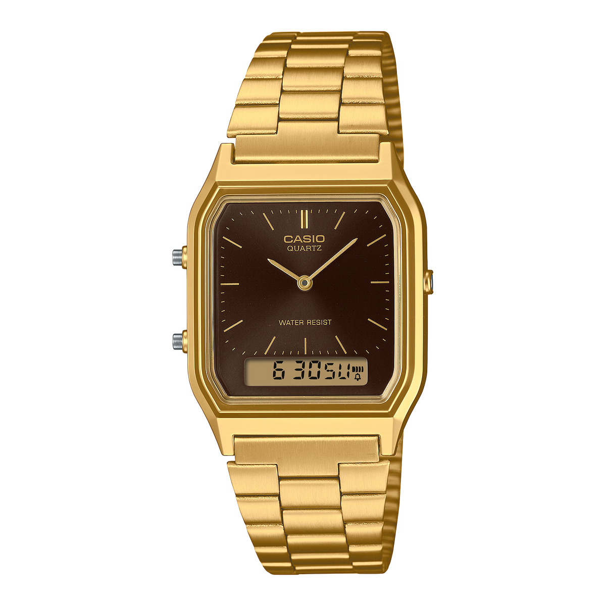 Casio Vintage AQ-230GA-5AMQY – front three-quarter view