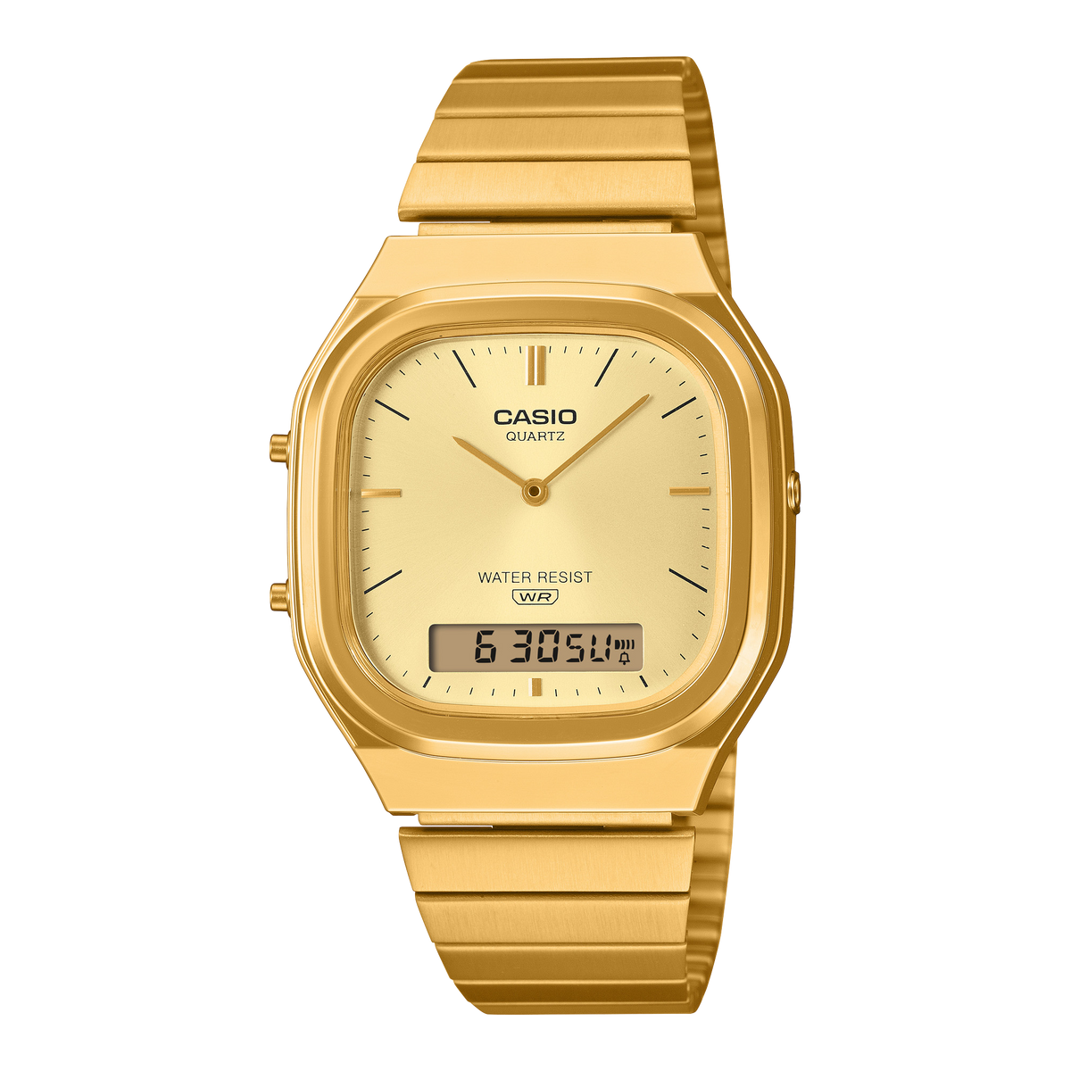 Casio Vintage AQ-240EG-9A – front three-quarter view