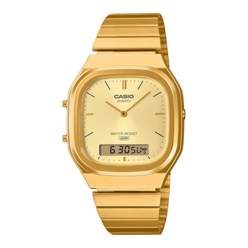 Casio Vintage AQ-240EG-9A – front three-quarter view