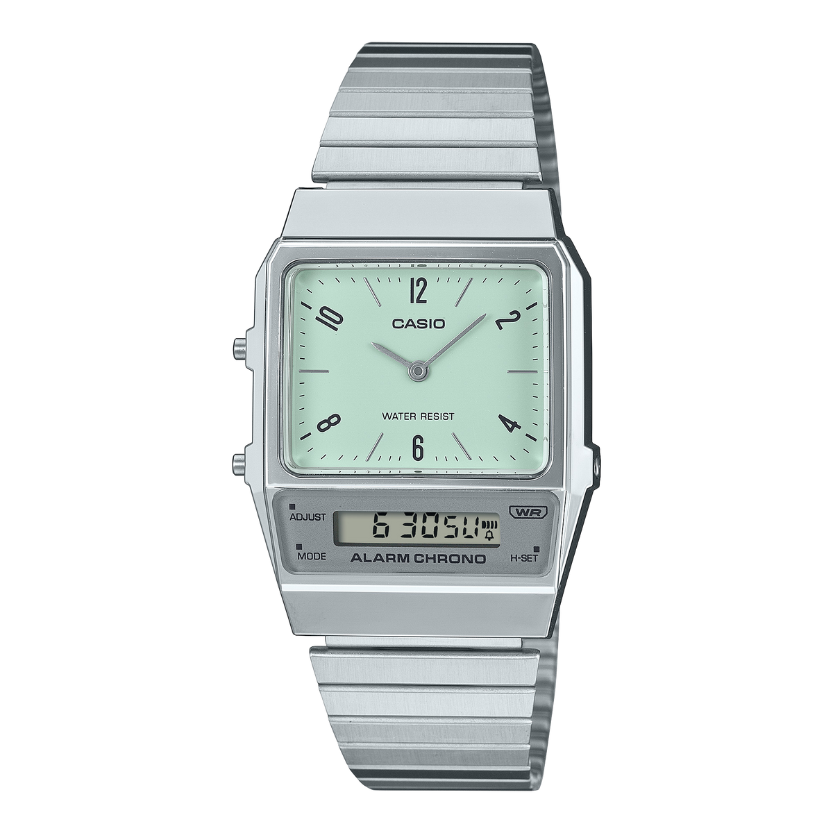 Casio Vintage AQ-800E-3A – front three-quarter view