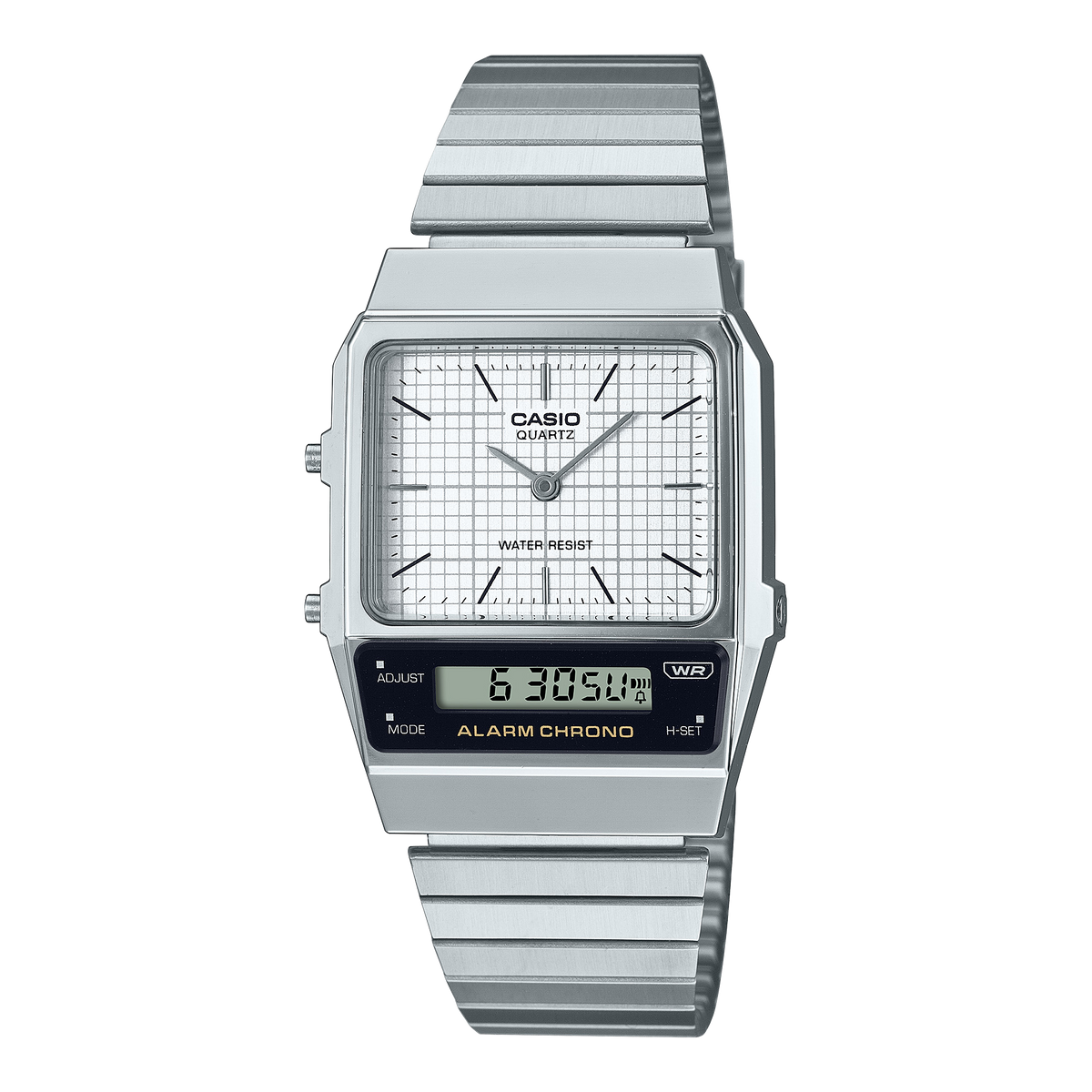 Casio Vintage AQ-800E-7A – front three-quarter view