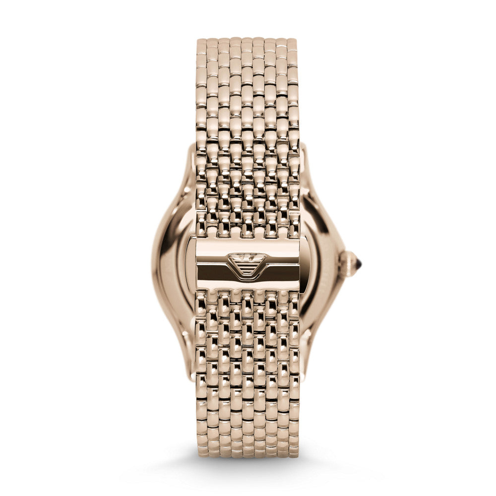 Emporio Armani Swiss Two-Hand Pale Pink Stainless Steel Watch ARS7509