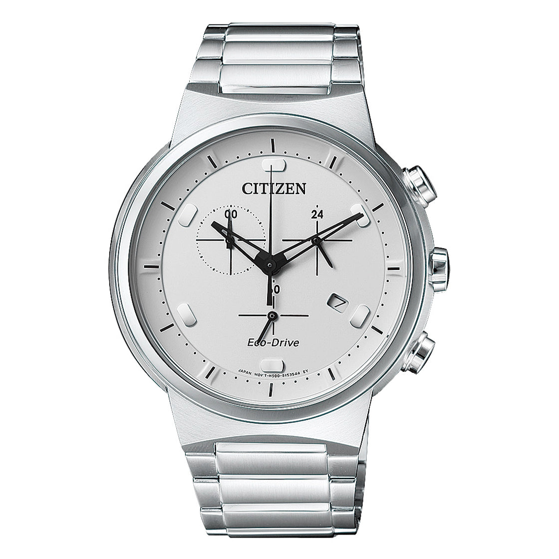 CITIZEN ECO-DRIVE GENTS WATCH WHITE DIAL - AT2400-81A