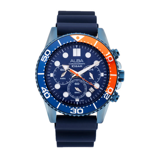 AT3J45X1 Cobalt Blue Dial with Blue+Orange BezelChronograph