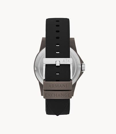 Armani Exchange Three-Hand Black Silicone Watch AX2526I - Kamal Watch Company