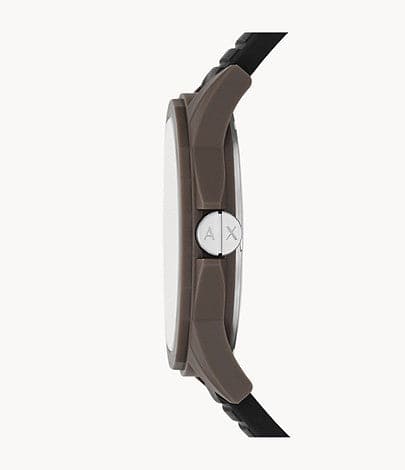 Armani Exchange Three-Hand Black Silicone Watch AX2526I - Kamal Watch Company