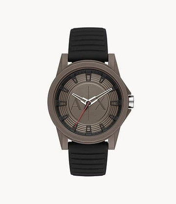 Armani Exchange Three-Hand Black Silicone Watch AX2526I - Kamal Watch Company