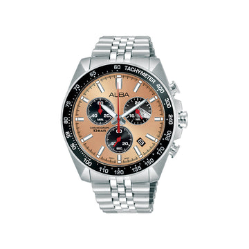 ALBA AX7023X1 Sunburst Copper Dial Chronograph Watch