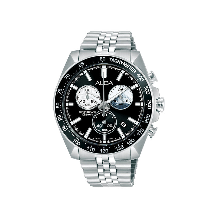 ALBA AX7025X1 Black Panda Sport Chronograph Men's Watch