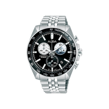 ALBA AX7025X1 Black Panda Sport Chronograph Men's Watch