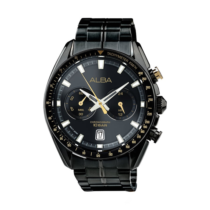 A4B013X1 Black Dial Chronograph Watch