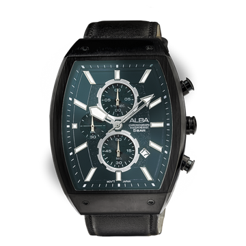 ALBA AM3999X1 Black Rectangular Dial Chronograph Men's Watch