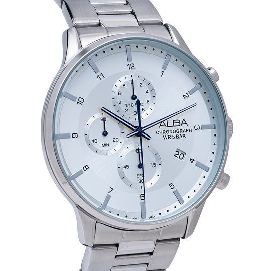 AM3767X1 Silver-White Dial Chronograph - Kamal Watch Company
