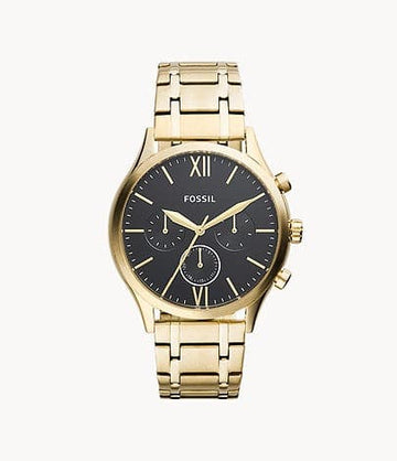 FOSSIL Fenmore Midsize Multifunction Gold-Tone Stainless Steel Watch BQ2366I - Kamal Watch Company