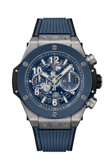 Hublot Big Bang Unico Titanium Blue Ceramic 44 mm 421.NL.5170.RX – front view