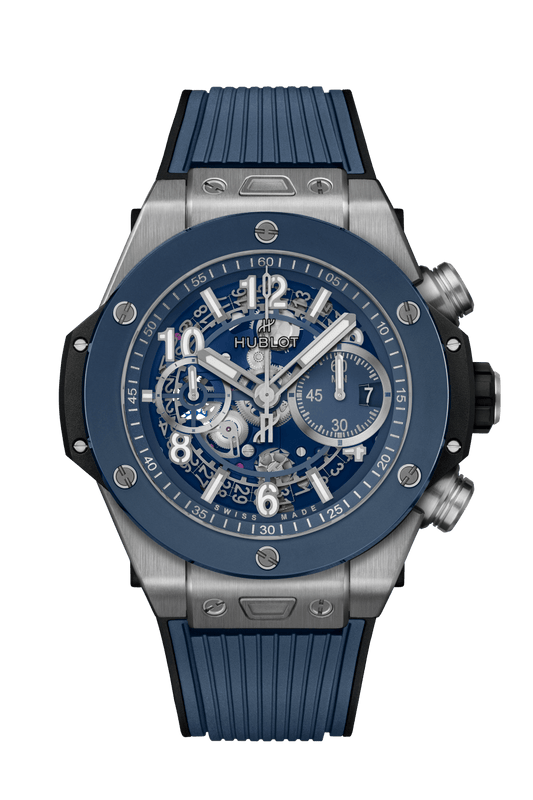 Hublot Big Bang Unico Titanium Blue Ceramic 44 mm 421.NL.5170.RX – front view