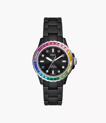 FB-01 Three-Hand Black Ceramic Watch-CE1130I