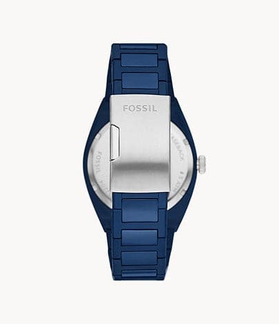 FOSSIL Everett Three-Hand Date Navy Ceramic Watch CE5029I - Kamal Watch Company