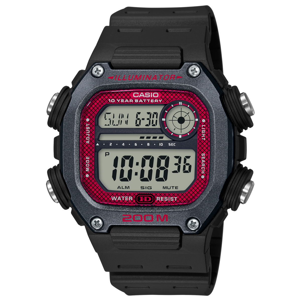 Casio DW-291H-1BV – front three-quarter view