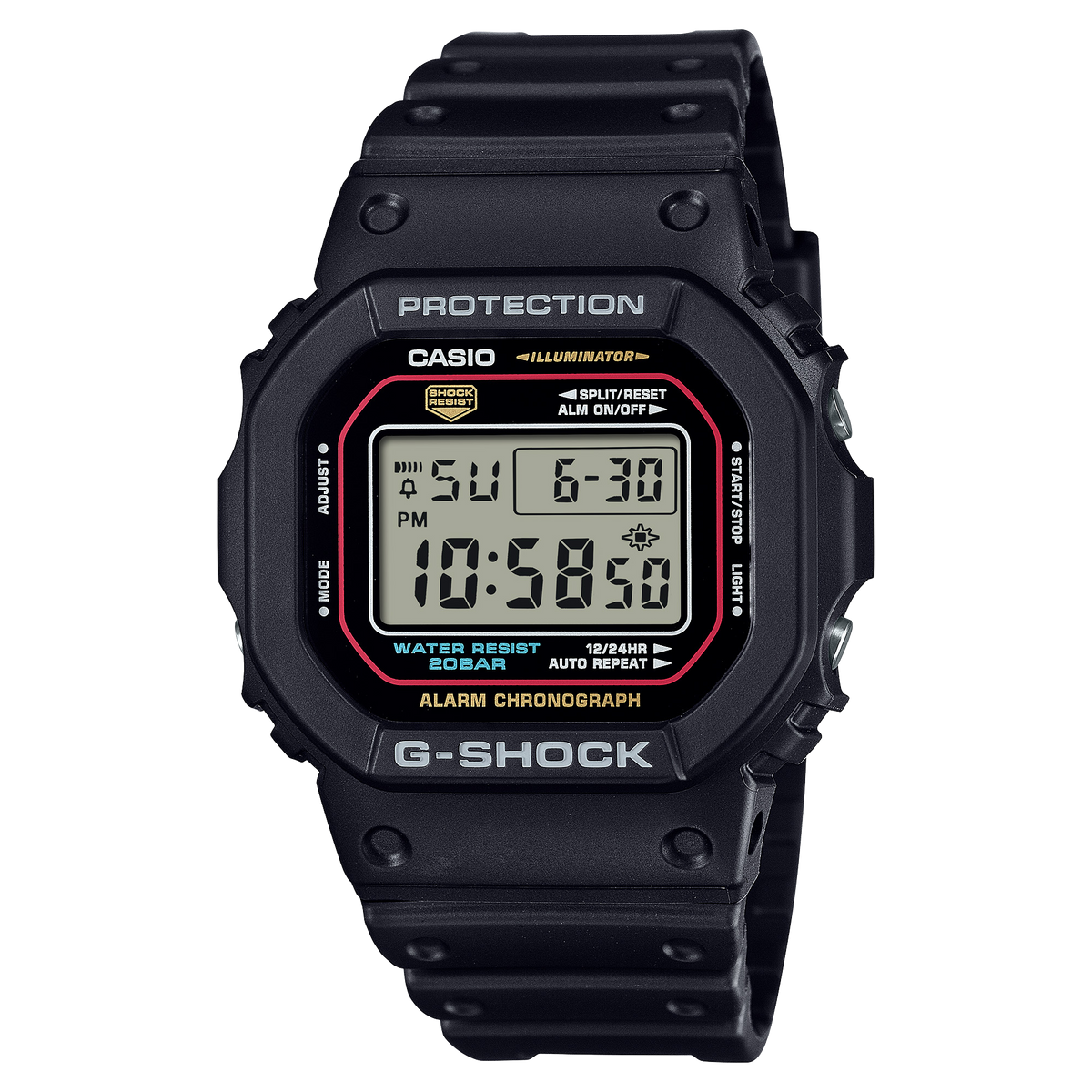 Casio G-Shock DW-5600RL-1 – front three-quarter view