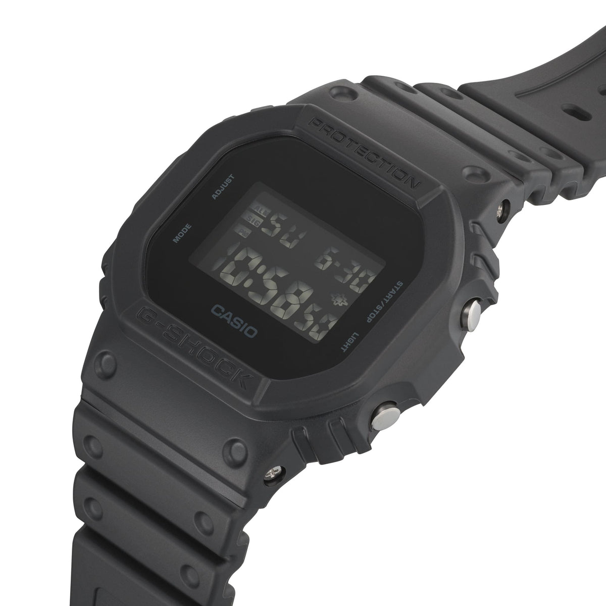 Casio G-Shock DW-5600UBB-1 – angled view