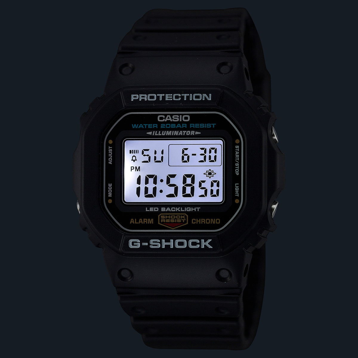 Casio G-Shock DW-5600UE-1 – illuminated dial