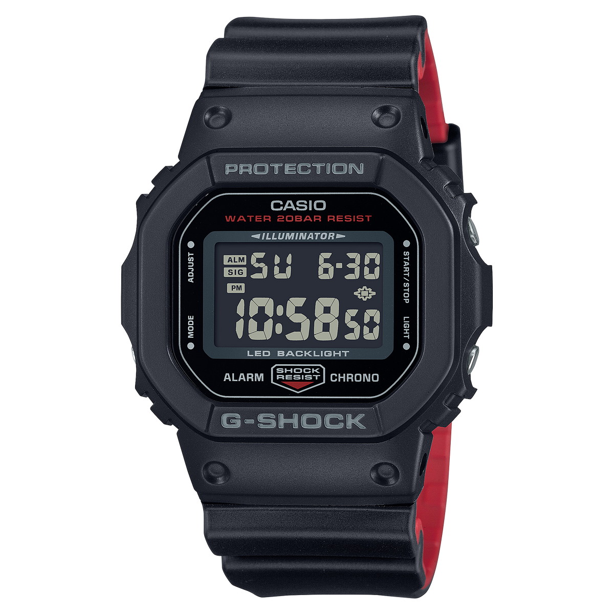 Casio G-Shock DW-5600UHR-1 – front three-quarter view