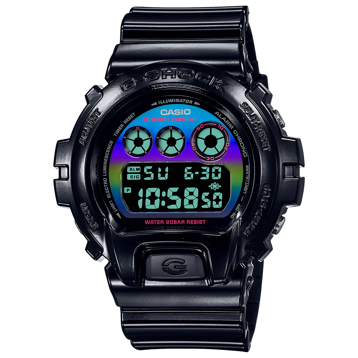 Casio G-Shock DW-6900RGB-1 – front three-quarter view