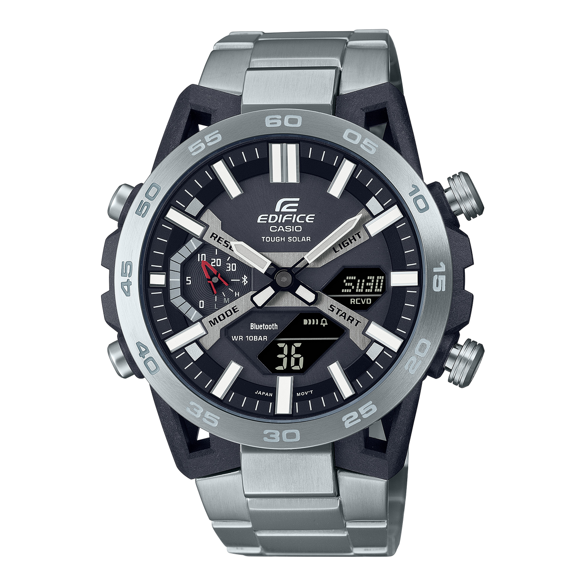 Casio Edifice ECB-2000D-1A – front three-quarter view