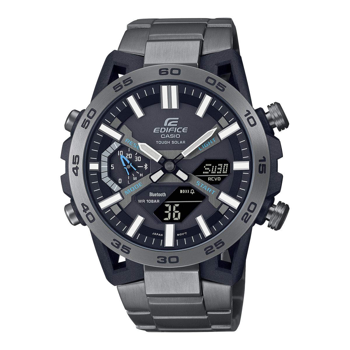Casio Edifice ECB-2000DC-1A – front three-quarter view