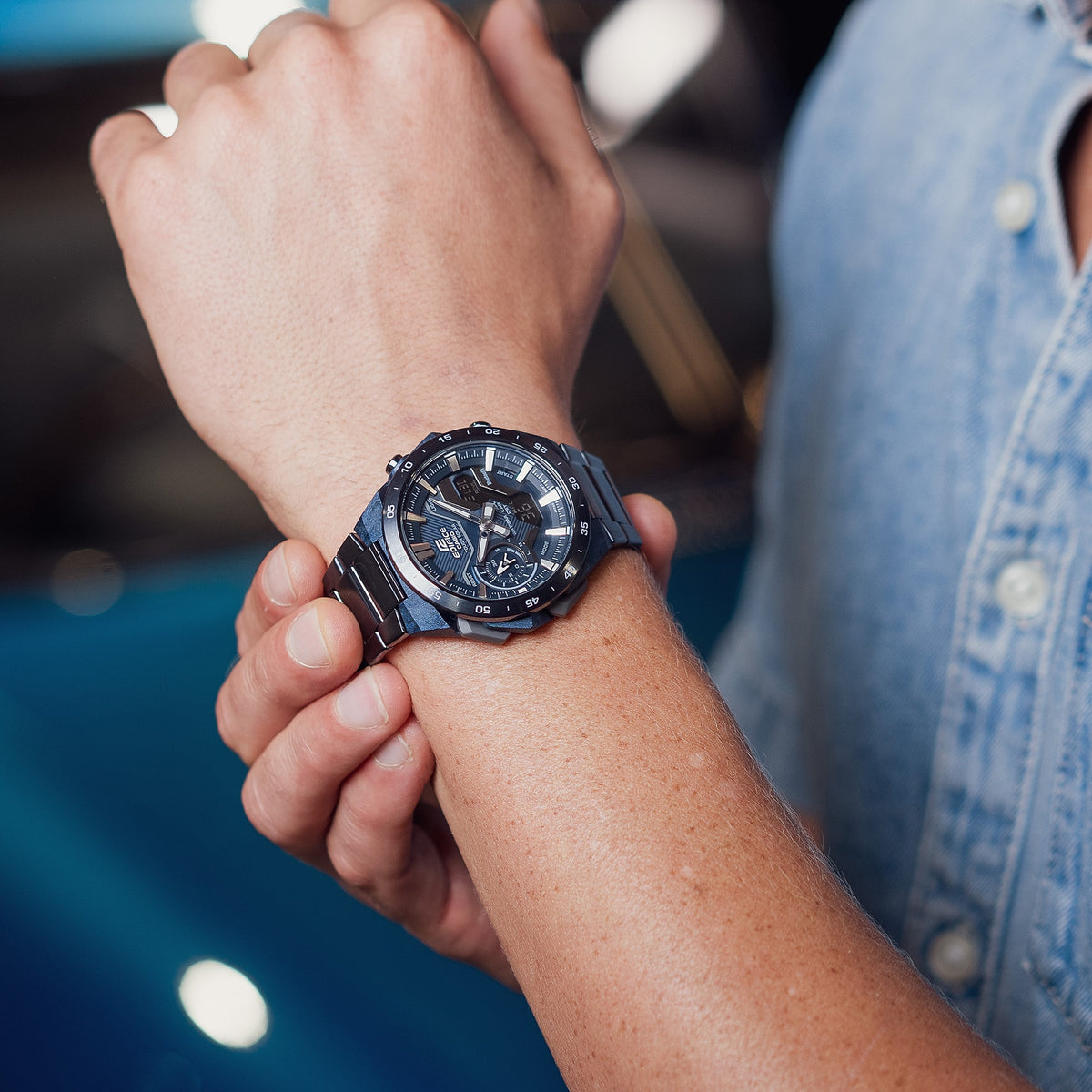Casio Edifice ECB-2200CB-2A – on the wrist