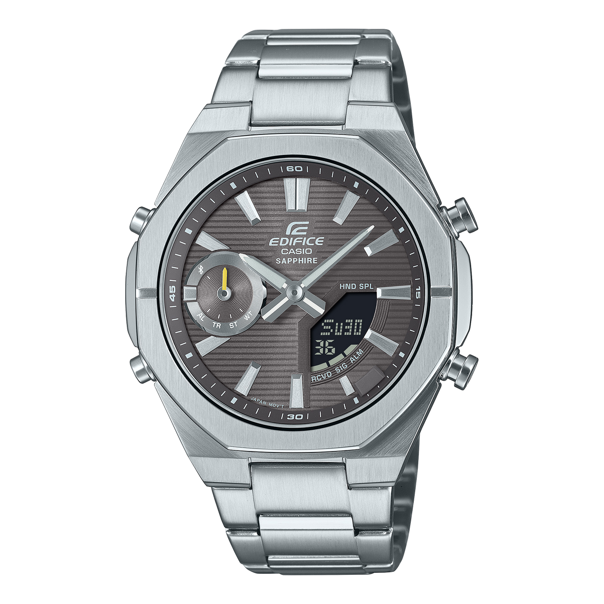 Casio Edifice ECB-S10D-8A – front three-quarter view