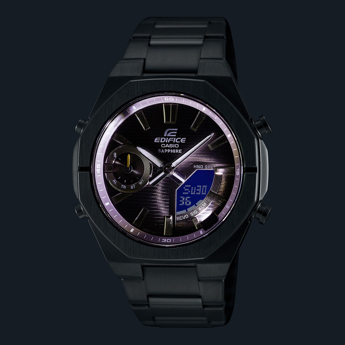 Casio Edifice ECB-S10D-8A – illuminated dial