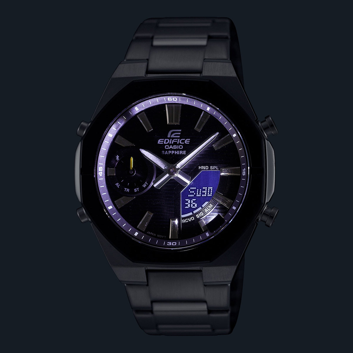 Casio Edifice ECB-S10DB-1A – illuminated dial