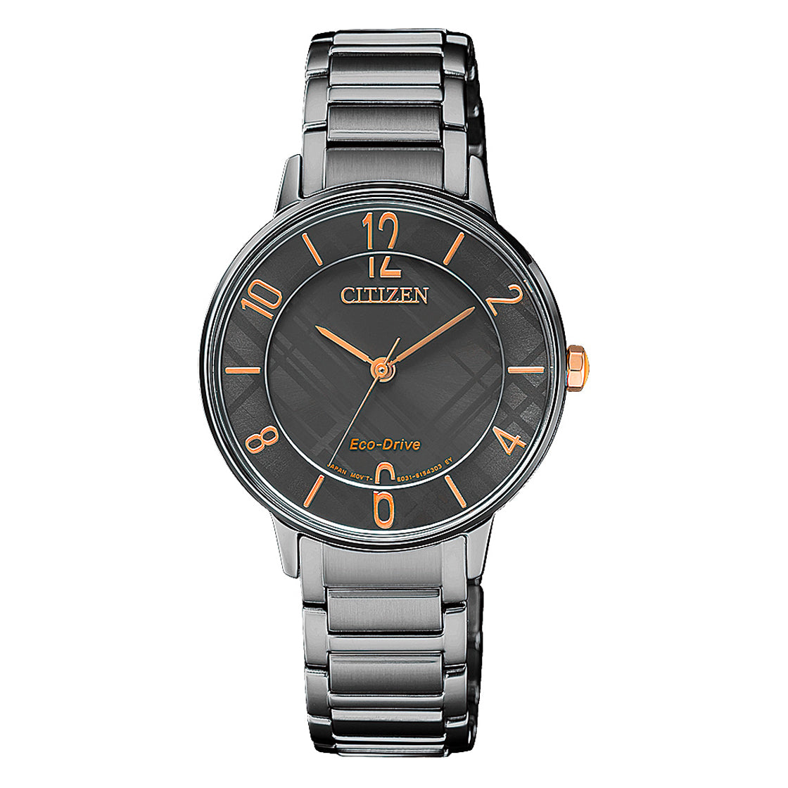CITIZEN ECO-DRIVE LADIES WATCH GREY DIAL - EM0528-82H