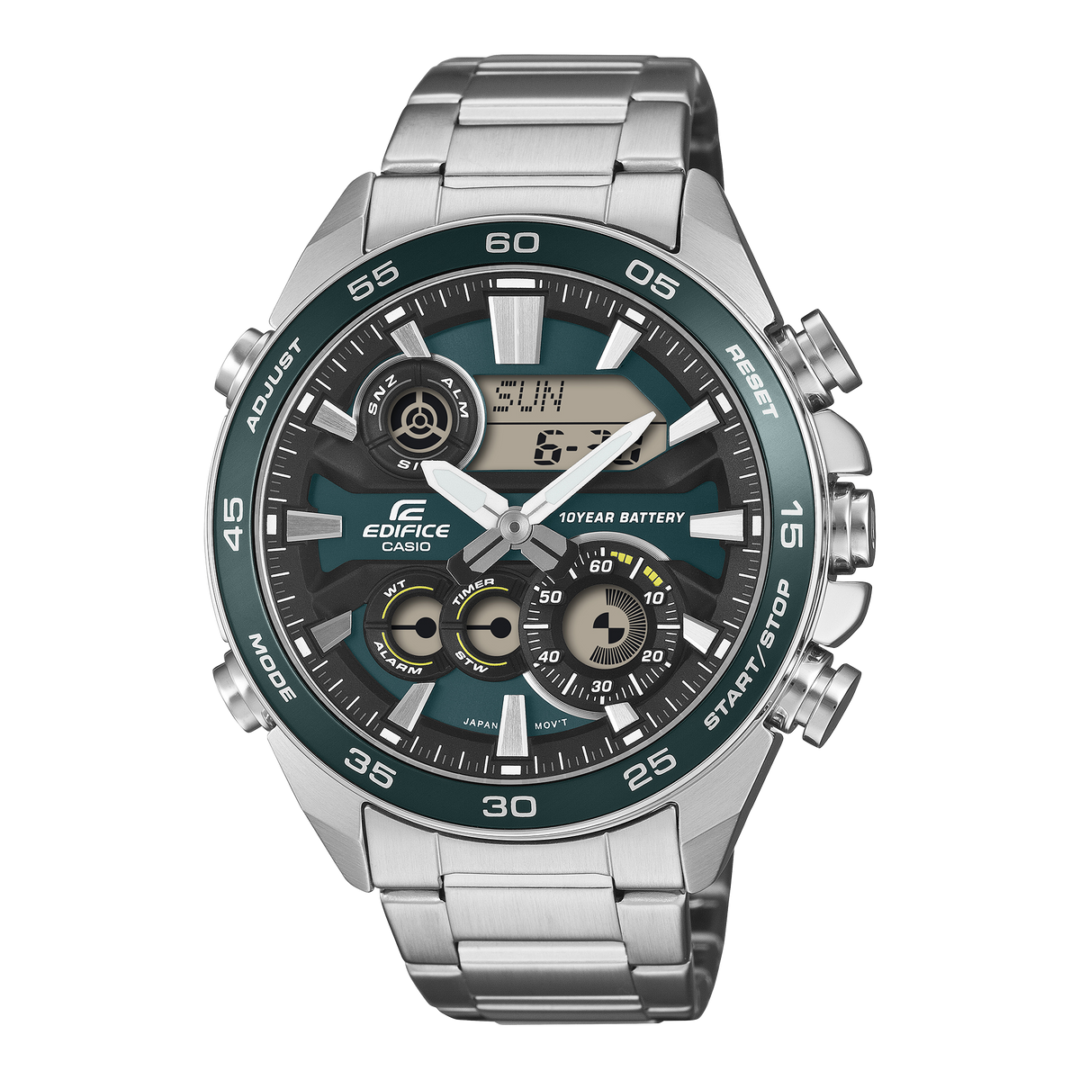 Casio Edifice ERA-130D-3A – front three-quarter view