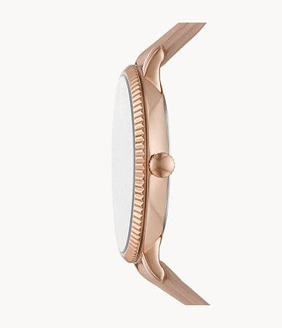 FOSSIL Jacqueline Three-Hand Date Latte Eco Leather Watch ES5207i - Kamal Watch Company