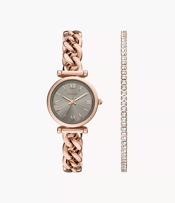 Fossil ES5378SET Charlie Mini Watch and Bracelet Set for Women