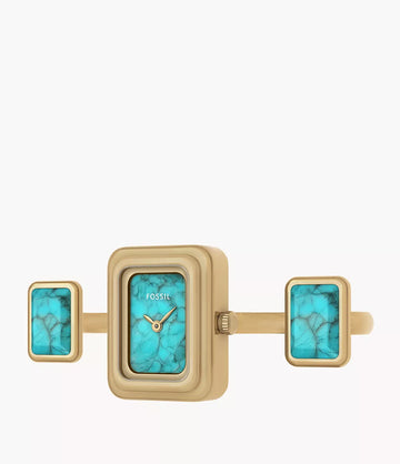 Fossil ES5432 Raquel Watch Ring Two-Hand Gold-Tone for Women