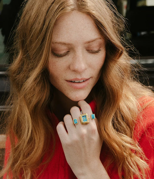 Fossil ES5432 Raquel Watch Ring Two-Hand Gold-Tone for Women