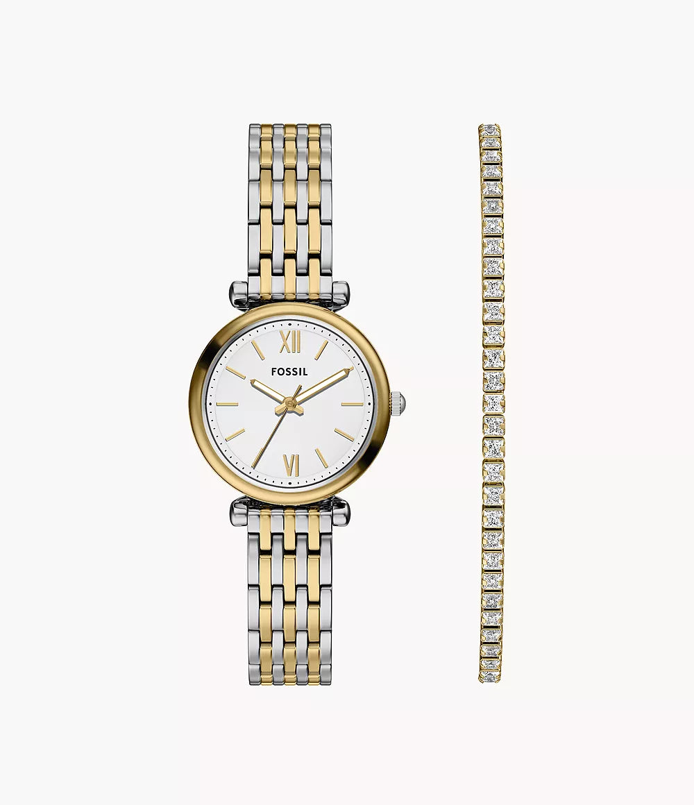 Fossil ES5450SET Carlie Mini Three-Hand Date Watch for Women