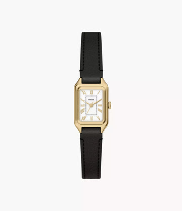 Fossil ES5470 Raquel Mini Black Leather Watch for Women