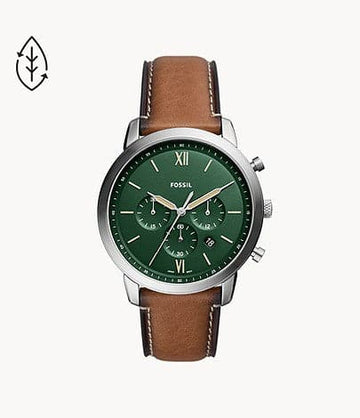 FOSSIL Neutra Chronograph Tan Eco Leather Watch FS5963I - Kamal Watch Company