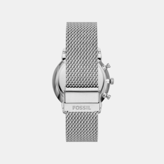 FOSSIL Neutra Chronograph Stainless Steel Mesh Watch and Bracelet Box Set