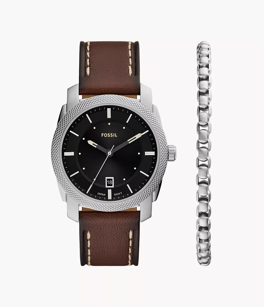 Fossil FS6081SET Machine Three-Hand Date Watch for Men
