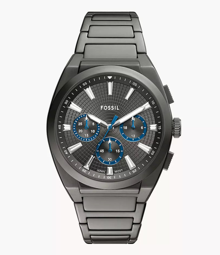 Fossil Everett Chronograph Smoke Stainless Steel Watch FS6107