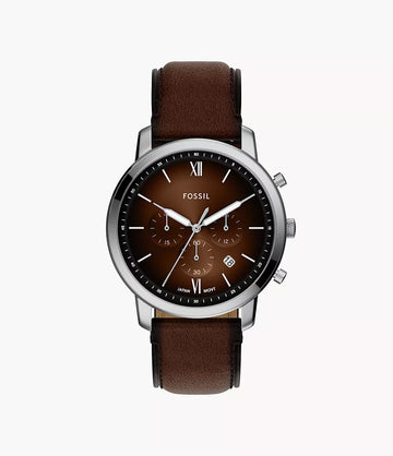 Fossil FS6143 Neutra Chronograph Brown Leather Watch for Men